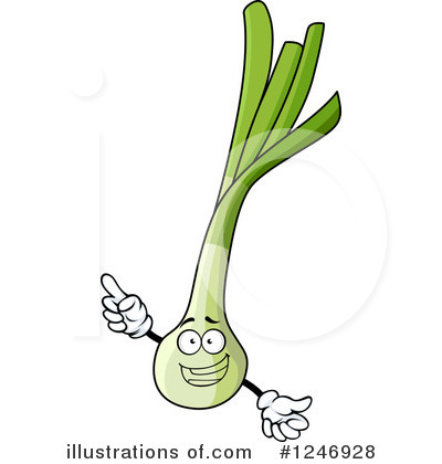 Green Onions Clipart #1246928 by Vector Tradition SM