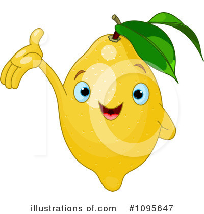 Royalty-Free (RF) Lemon Clipart Illustration by Pushkin - Stock Sample #1095647