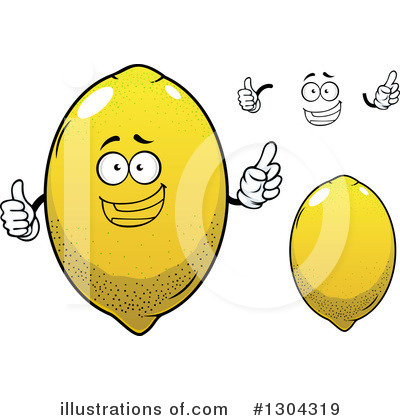 Royalty-Free (RF) Lemon Clipart Illustration by Vector Tradition SM - Stock Sample #1304319