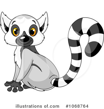 Royalty-Free (RF) Lemur Clipart Illustration by Pushkin - Stock Sample #1068764