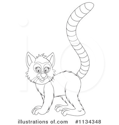 Royalty-Free (RF) Lemur Clipart Illustration by Alex Bannykh - Stock Sample #1134348