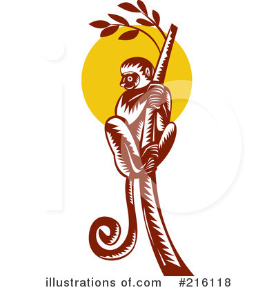 Royalty-Free (RF) Lemur Clipart Illustration by patrimonio - Stock Sample #216118