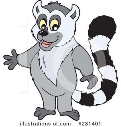 Royalty-Free (RF) Lemur Clipart Illustration by visekart - Stock Sample #231401