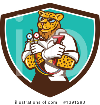 Royalty-Free (RF) Leopard Clipart Illustration by patrimonio - Stock Sample #1391293