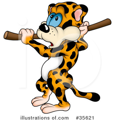 Royalty-Free (RF) Leopard Clipart Illustration by dero - Stock Sample #35621