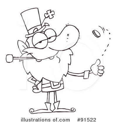 Royalty-Free (RF) Leprechan Clipart Illustration by Hit Toon - Stock Sample #91522