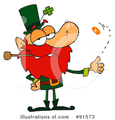 Royalty-Free (RF) Leprechaun Clipart Illustration by Hit Toon - Stock Sample #91573