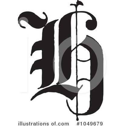 Royalty-Free (RF) Letter Clipart Illustration by BestVector - Stock Sample #1049679