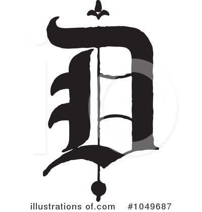 Royalty-Free (RF) Letter Clipart Illustration by BestVector - Stock Sample #1049687