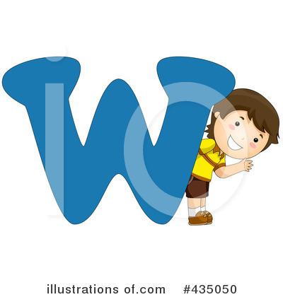 Royalty-Free (RF) Letter Kids Clipart Illustration by BNP Design Studio - Stock Sample #435050