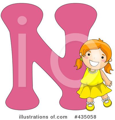 Royalty-Free (RF) Letter Kids Clipart Illustration by BNP Design Studio - Stock Sample #435058