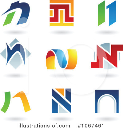 Royalty-Free (RF) Letter Logos Clipart Illustration by cidepix - Stock Sample #1067461