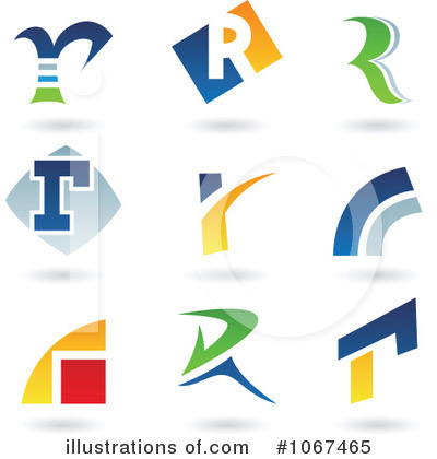 Royalty-Free (RF) Letter Logos Clipart Illustration by cidepix - Stock Sample #1067465