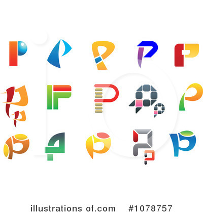Royalty-Free (RF) Letter Logos Clipart Illustration by Vector Tradition SM - Stock Sample #1078757