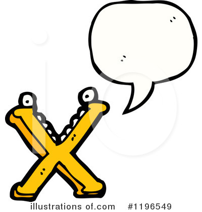 Royalty-Free (RF) Letter X Clipart Illustration by lineartestpilot - Stock Sample #1196549