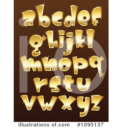 Gold Letter Clipart #1095137 by yayayoyo