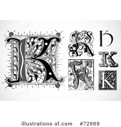 Royalty-Free (RF) Letters Clipart Illustration by BestVector - Stock Sample #72669