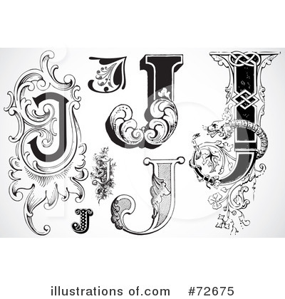 Royalty-Free (RF) Letters Clipart Illustration by BestVector - Stock Sample #72675