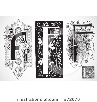 Royalty-Free (RF) Letters Clipart Illustration by BestVector - Stock Sample #72676