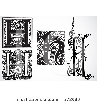 Royalty-Free (RF) Letters Clipart Illustration by BestVector - Stock Sample #72686