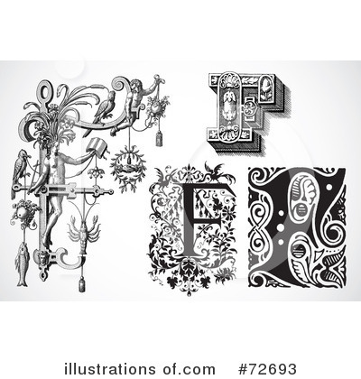 Royalty-Free (RF) Letters Clipart Illustration by BestVector - Stock Sample #72693