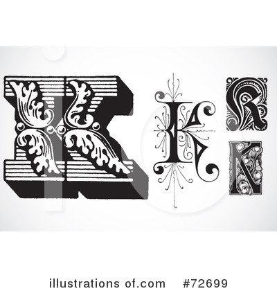 Royalty-Free (RF) Letters Clipart Illustration by BestVector - Stock Sample #72699