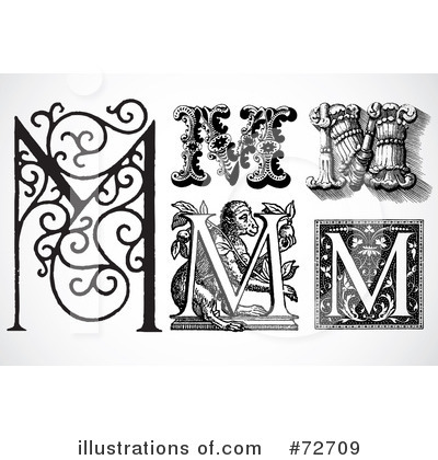 Royalty-Free (RF) Letters Clipart Illustration by BestVector - Stock Sample #72709