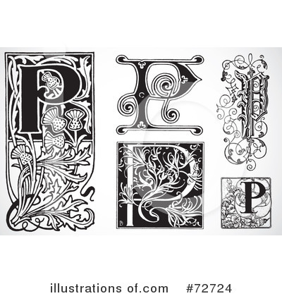Royalty-Free (RF) Letters Clipart Illustration by BestVector - Stock Sample #72724