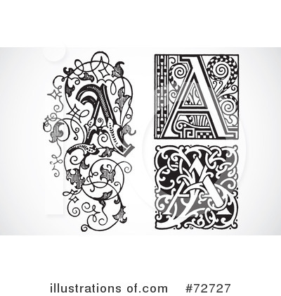 Royalty-Free (RF) Letters Clipart Illustration by BestVector - Stock Sample #72727