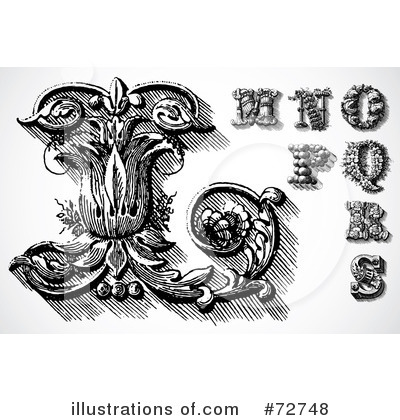 Royalty-Free (RF) Letters Clipart Illustration by BestVector - Stock Sample #72748