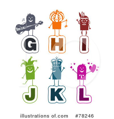 Royalty-Free (RF) Letters Clipart Illustration by NL shop - Stock Sample #78246