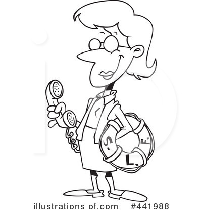Royalty-Free (RF) Librarian Clipart Illustration by toonaday - Stock Sample #441988