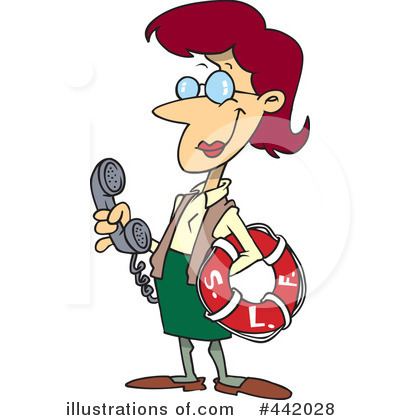 Royalty-Free (RF) Librarian Clipart Illustration by toonaday - Stock Sample #442028