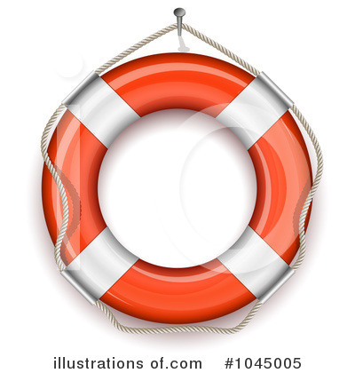Royalty-Free (RF) Life Buoy Clipart Illustration by Oligo - Stock Sample #1045005