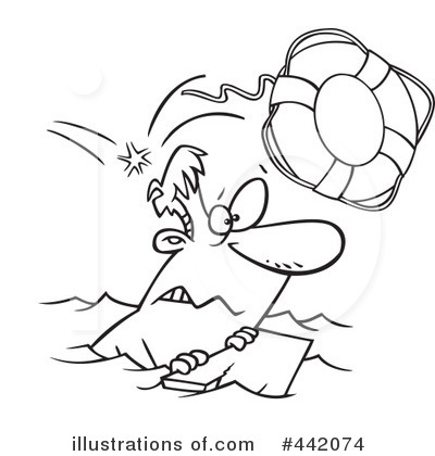 Royalty-Free (RF) Life Buoy Clipart Illustration by toonaday - Stock Sample #442074