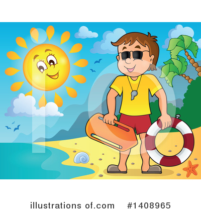 Royalty-Free (RF) Lifeguard Clipart Illustration by visekart - Stock Sample #1408965