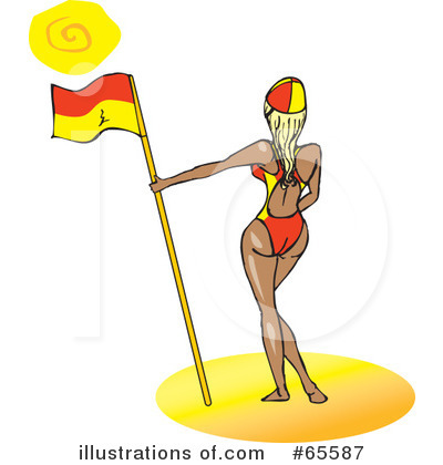 Royalty-Free (RF) Lifeguard Clipart Illustration by Dennis Holmes Designs - Stock Sample #65587