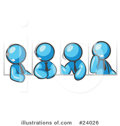Royalty-Free (RF) Light Blue Collection Clipart Illustration by Leo Blanchette - Stock Sample #24026