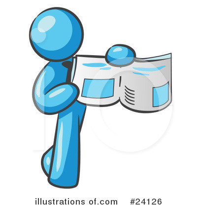 Royalty-Free (RF) Light Blue Collection Clipart Illustration by Leo Blanchette - Stock Sample #24126
