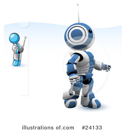 Royalty-Free (RF) Light Blue Collection Clipart Illustration by Leo Blanchette - Stock Sample #24133
