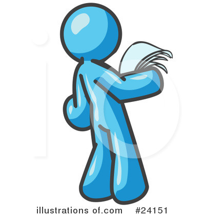 Royalty-Free (RF) Light Blue Collection Clipart Illustration by Leo Blanchette - Stock Sample #24151