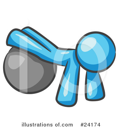 Royalty-Free (RF) Light Blue Collection Clipart Illustration by Leo Blanchette - Stock Sample #24174