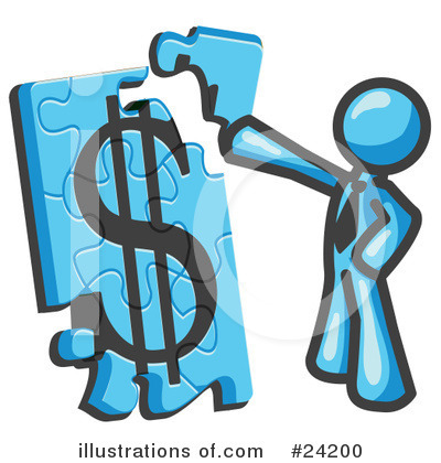 Royalty-Free (RF) Light Blue Collection Clipart Illustration by Leo Blanchette - Stock Sample #24200