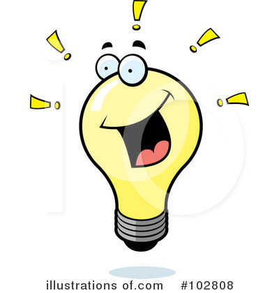 Royalty-Free (RF) Light Bulb Clipart Illustration by Cory Thoman - Stock Sample #102808