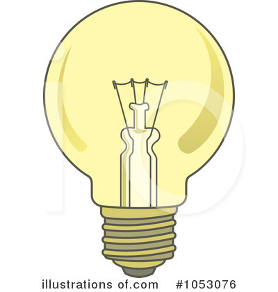 Royalty-Free (RF) Light Bulb Clipart Illustration by Any Vector - Stock Sample #1053076