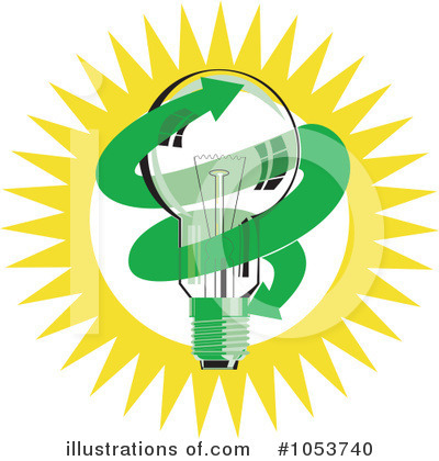 Royalty-Free (RF) Light Bulb Clipart Illustration by patrimonio - Stock Sample #1053740