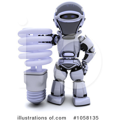 Royalty-Free (RF) Light Bulb Clipart Illustration by KJ Pargeter - Stock Sample #1058135