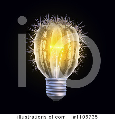 Royalty-Free (RF) Light Bulb Clipart Illustration by Mopic - Stock Sample #1106735
