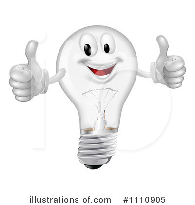 Royalty-Free (RF) Light Bulb Clipart Illustration by AtStockIllustration - Stock Sample #1110905
