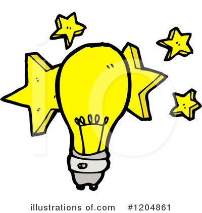 Royalty-Free (RF) Light Bulb Clipart Illustration by lineartestpilot - Stock Sample #1204861